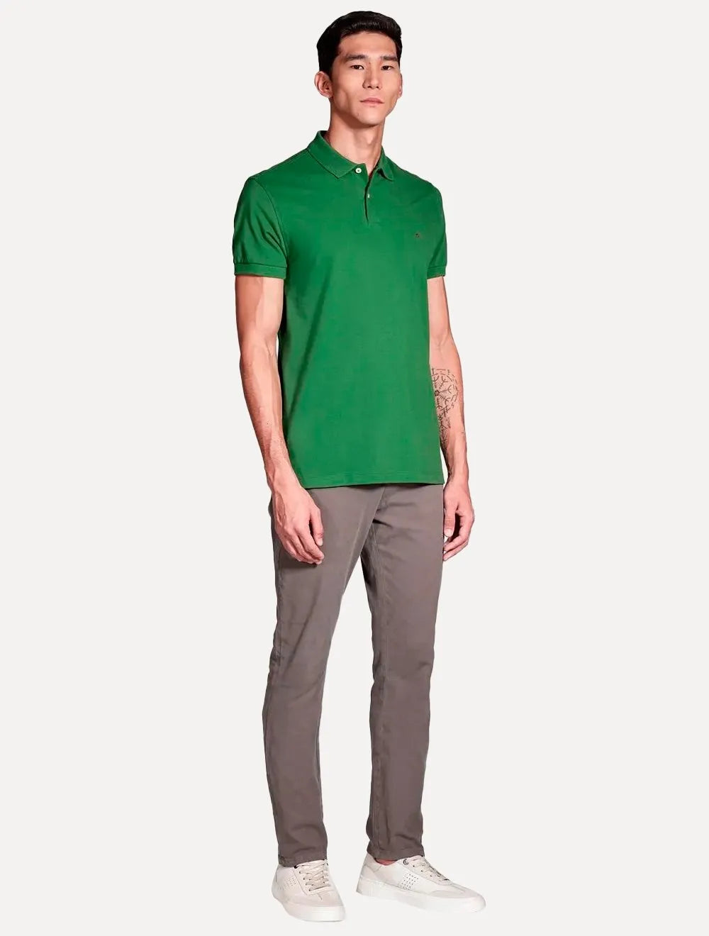 Polo Aramis Masculina Basic Piquet Verde Bandeira