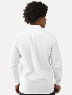 Camisa Dudalina Masculina Slim Fitt Superfine Cotton Light Logo Lisa Branca