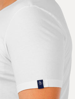 Camiseta Original Penguin Masculina Blue Circle Logo Branca