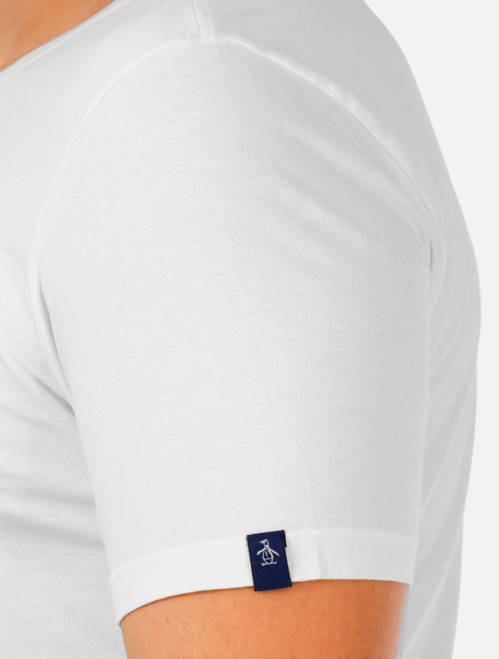 Camiseta Original Penguin Masculina Blue Circle Logo Branca