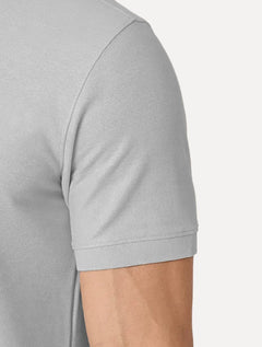 Polo Dudalina Masculina Piquet Essential Color Cinza Claro