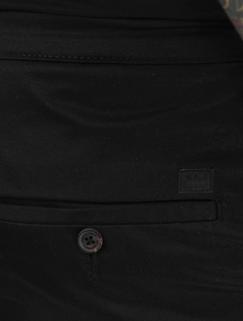 Calça K&J Black Masculina Alfaiataria Cetim Comfort Flex Preto