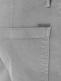 Bermuda Dudalina Masculina Sarja Right Textura Cinza Claro