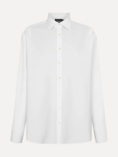 Camisa Dudalina Masculina Comfort Superfine Cotton Mono Logo Branco