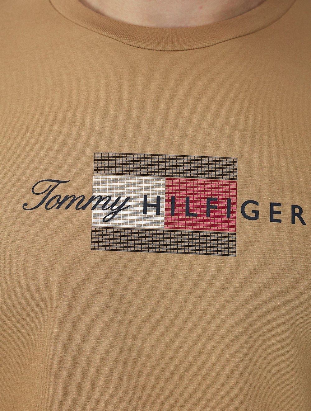 Camiseta Tommy Hilfiger Masculina Brand Love Big Graphic Cáqui  Médio
