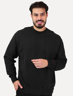 Moletom Levis Masculino Crewneck Authentic Logo Poster Preto