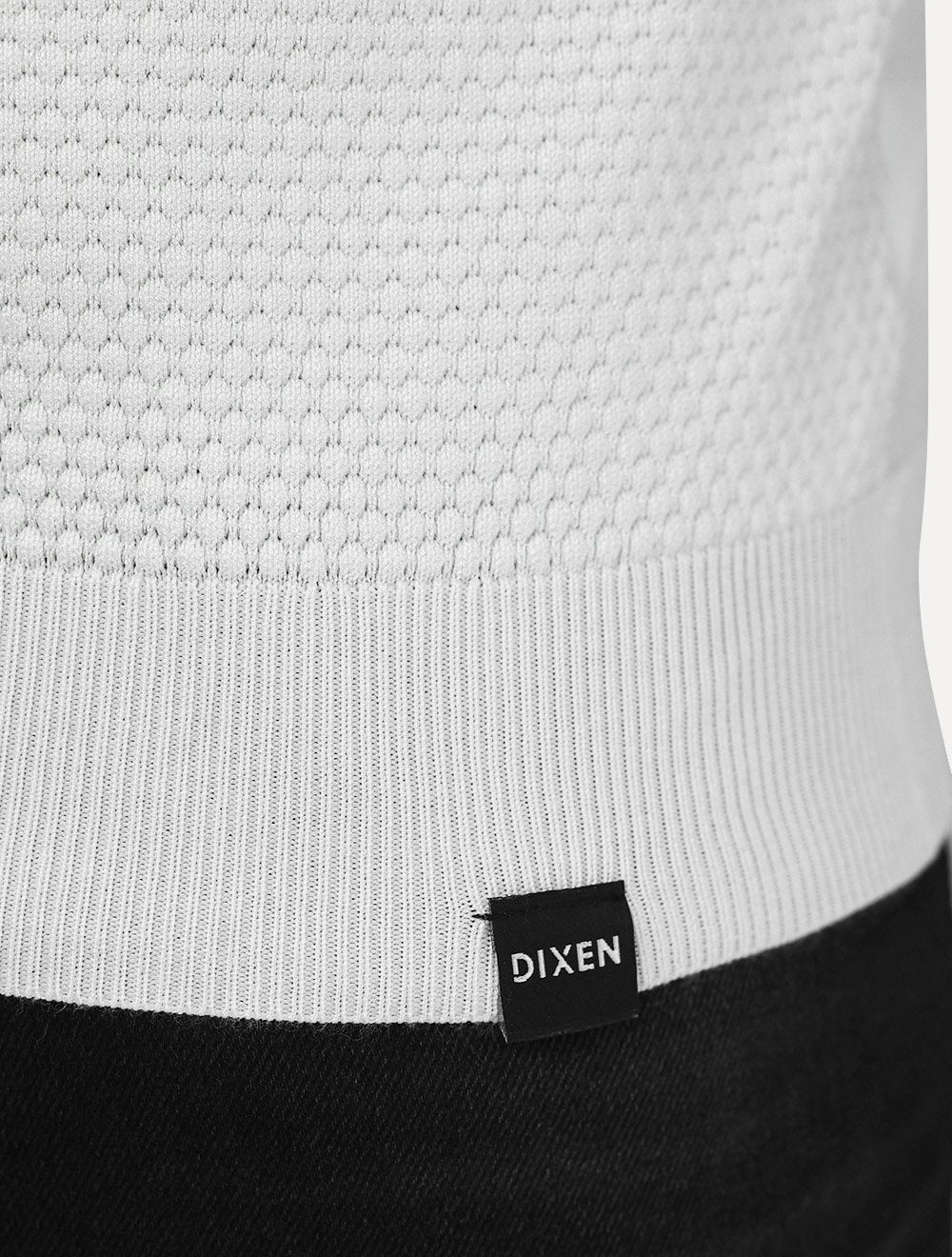 Suéter Dixen Masculino Tricot Manga Longa Frente Texturizada Branca 