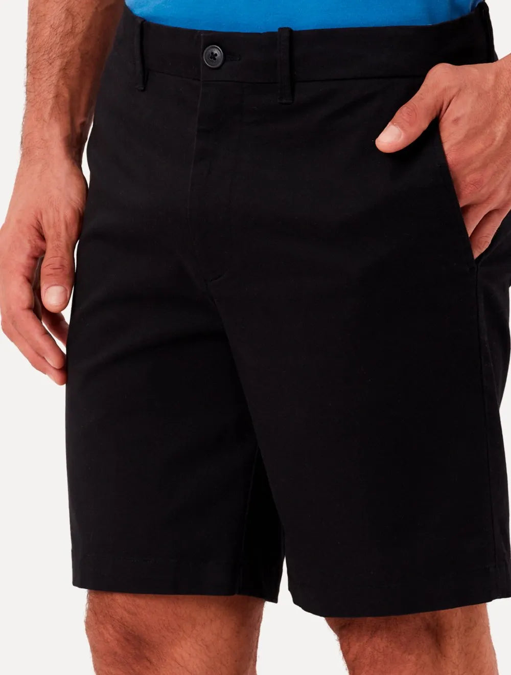 Bermuda Original Penguin Masculina Slim Sarja Chino Button Preta