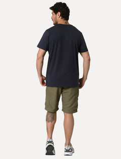 Camiseta Columbia Masculina Basica Logo Bordado Azul Marinho