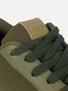 Tênis John John Masculino Nobuck Amsterdam Verde Militar