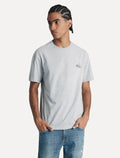 Camiseta Tommy Jeans Masculina Regular Classic Smal Flag Cinza Mescla