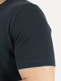 Camiseta Calvin Klein Masculina Piquet Rubber Patch Mono Logo Azul Marinho