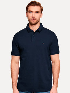 Polo Tommy Hilfiger Masculina Regular Piquet 1985 Azul Escuro