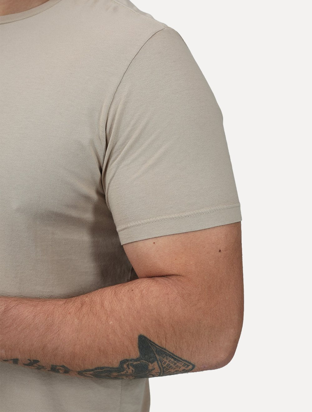 Camiseta Calvin Klein Jeans Masculina New Re Issue Frontal Cáqui Claro