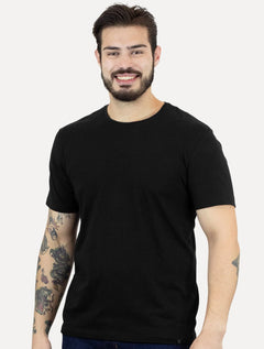 Camiseta Calvin Klein Masculina Barra Tag Preta