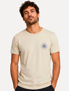 Camiseta John John Masculina Regular Fit Brand Circle Areia
