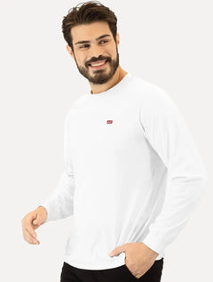 Blusa Levis Masculina Manga Longa Original Housemark Branca