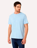Camiseta Dudalina Masculina Micro Listras Azul Claro