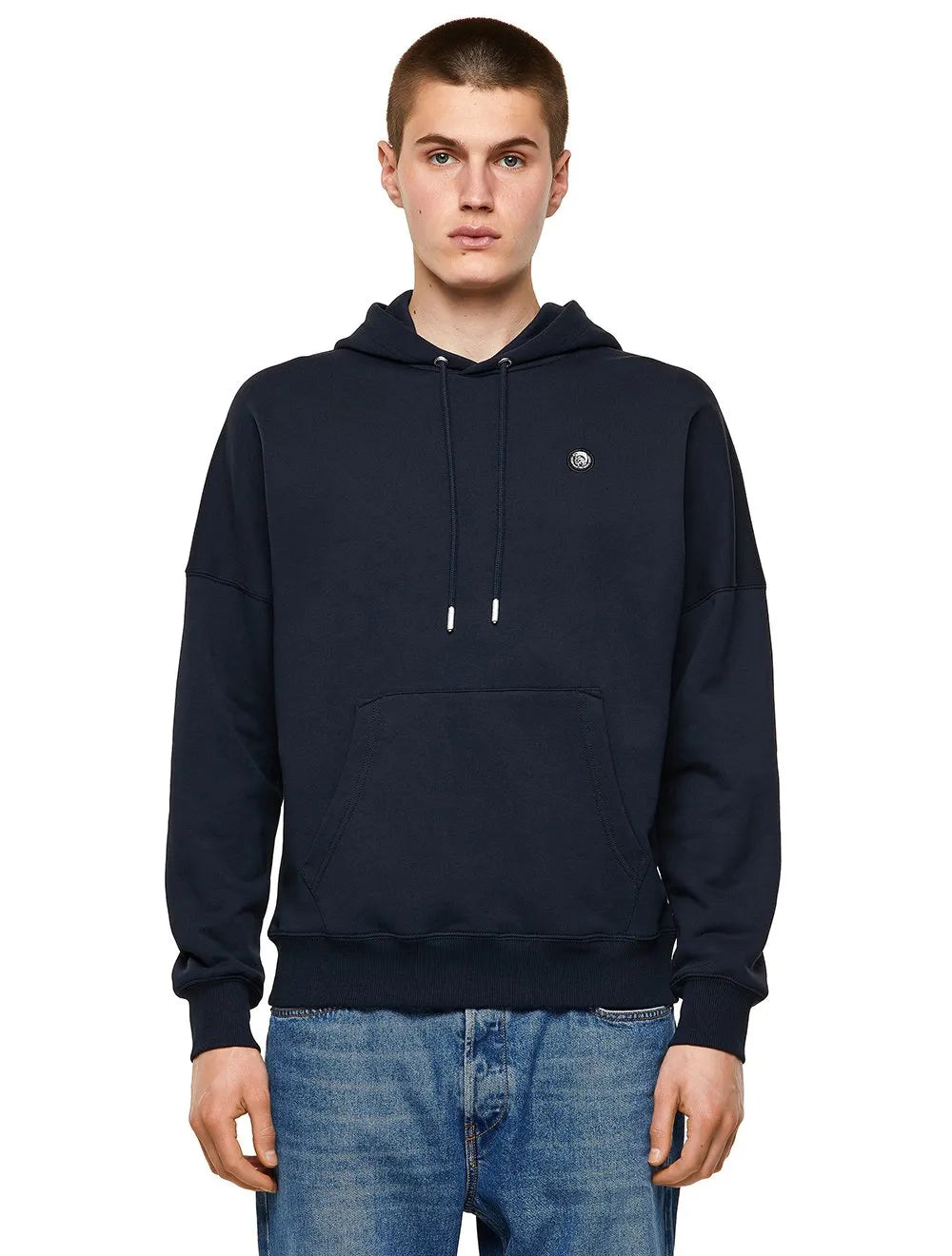 Moletom Diesel Masculino S-Krib Hoodie Romohi Azul Marinho