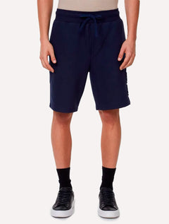 Bermuda John John Masculina Moletom Embossed Logo Azul Marinho