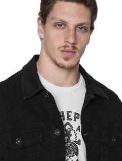 Jaqueta Ellus Jeans Masculina Denim Color Stretch Preta