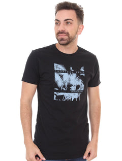 Camiseta Calvin Klein Jeans Masculina Tropical Area Preta