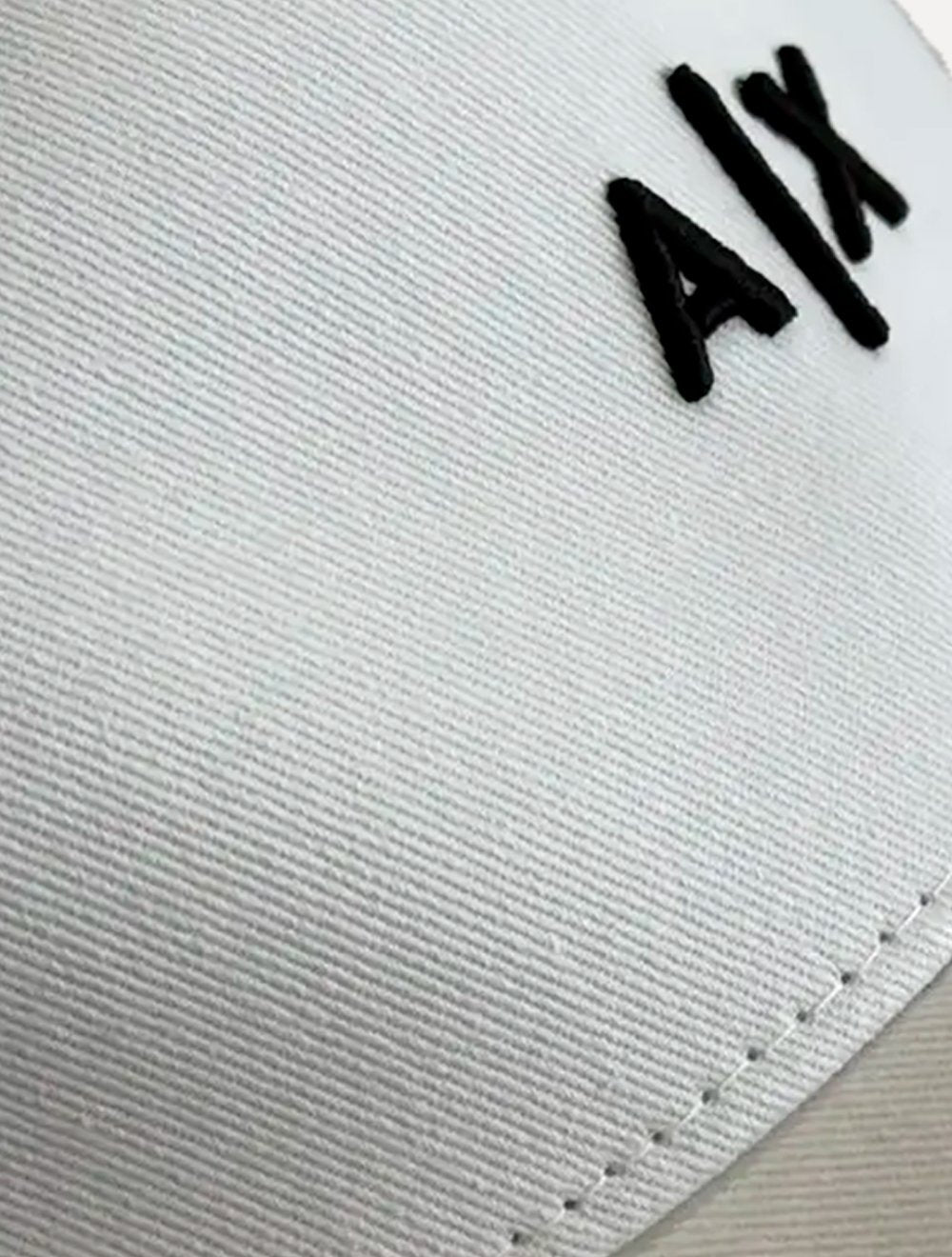 Boné Armani Exchange Cotton Twill Embroidered Logo Branco