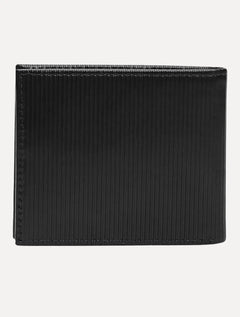 Carteira Tommy Hilfiger Masculina Couro Mini Flag Textura Vertical Preta