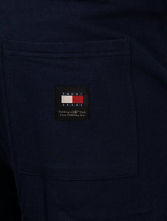 Bermuda Tommy Jeans Masculina Moletom Athletic Baseball Azul Marinho