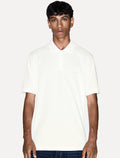 Polo Armani Exchange Regular Fit Light Logo Milano Off White