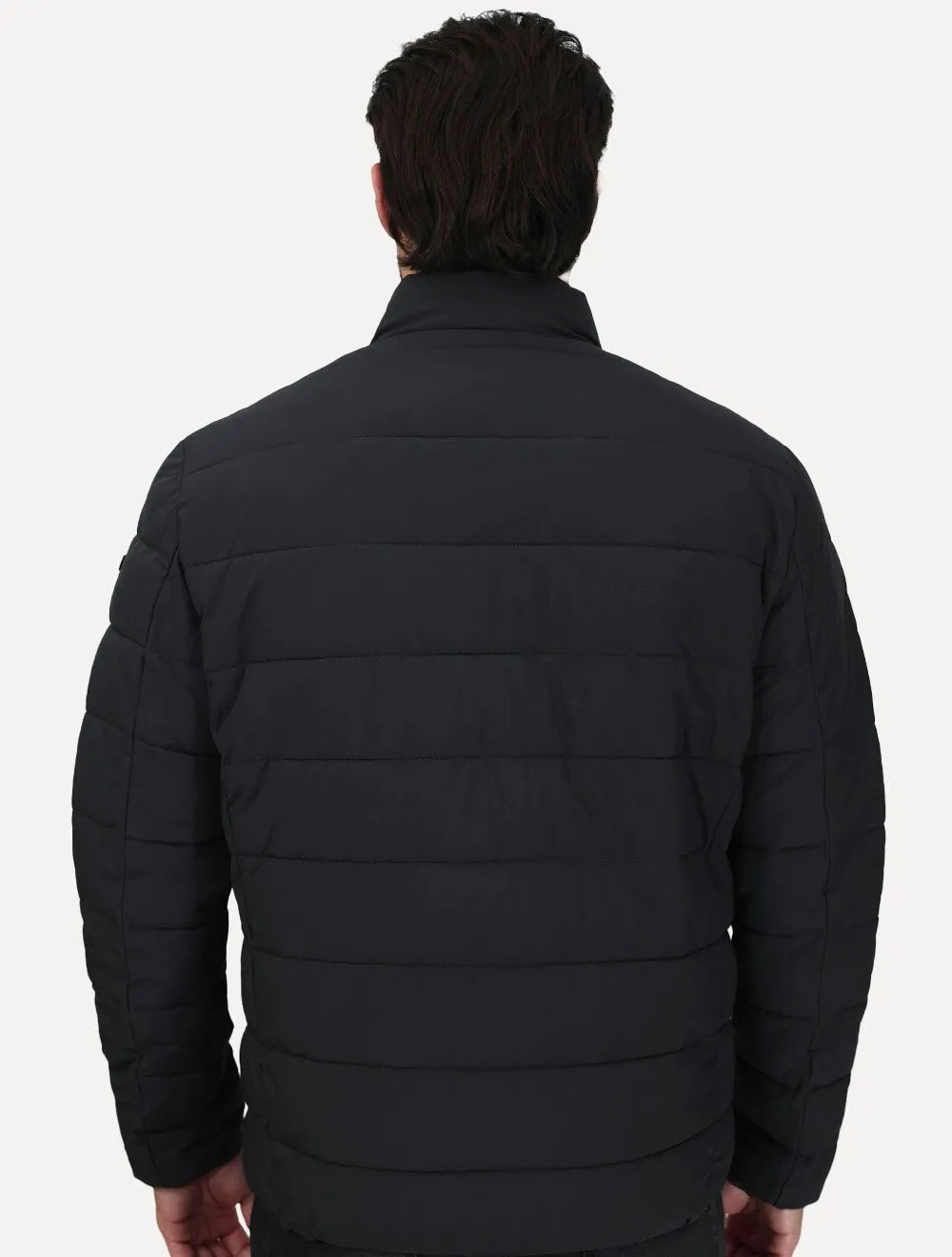Jaqueta Calvin Klein Masculina Matelassê Full-Zip Cinza Chumbo