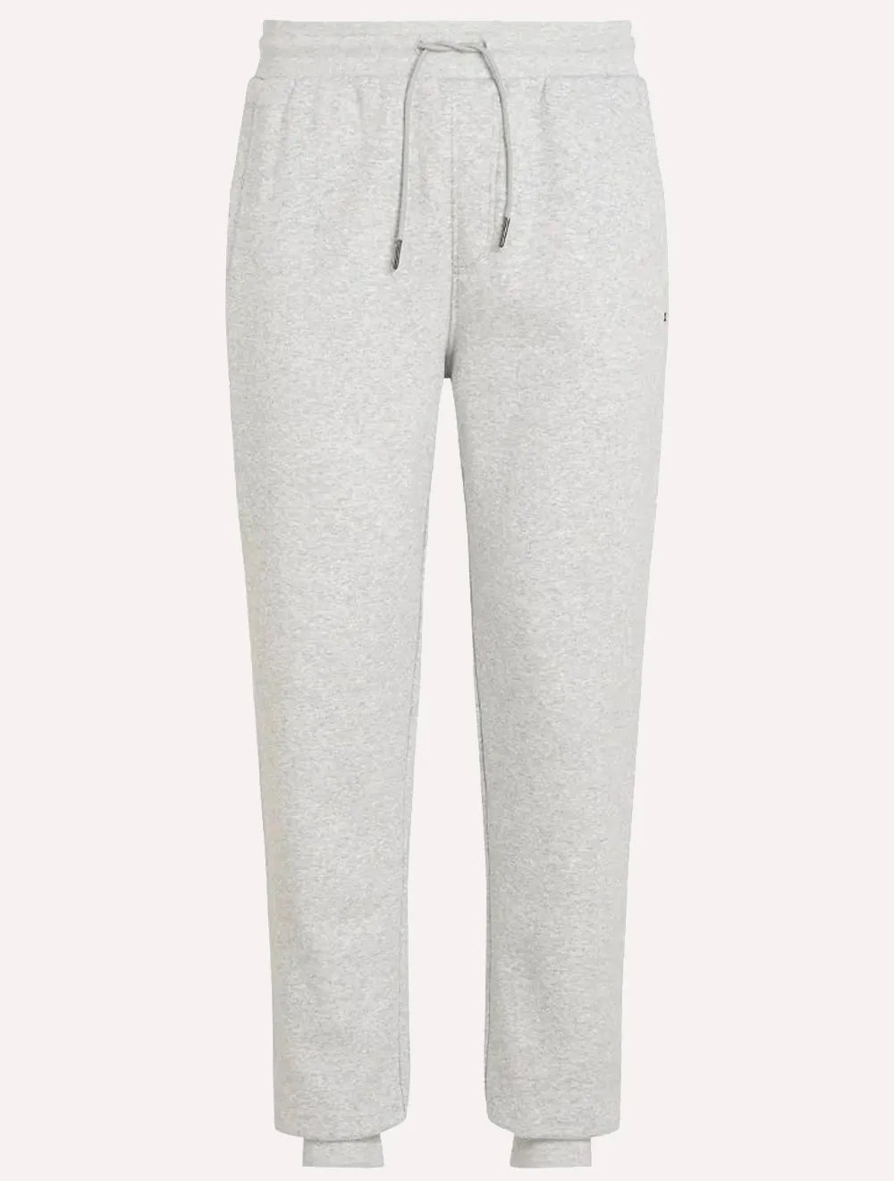 Calça Tommy Hilfiger Masculina Moletom Regular Flag Logo Cinza Mescla