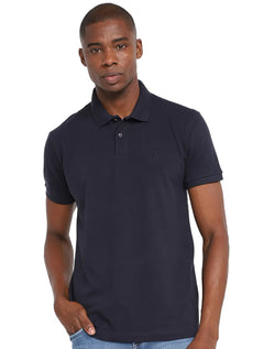 Polo Aramis Masculina Piquet 3D Logo Bordado Azul Marinho