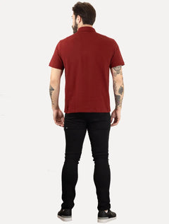 Polo Ellus Masculina Piquet Classic Easa Vermelho Escuro