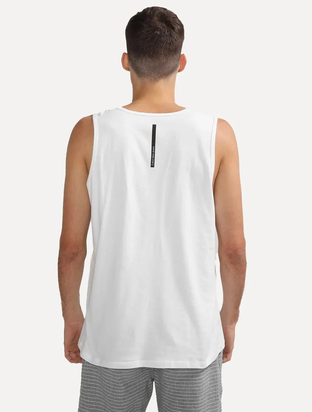 Regata Calvin Klein Jeans Masculina Front Logo Branca