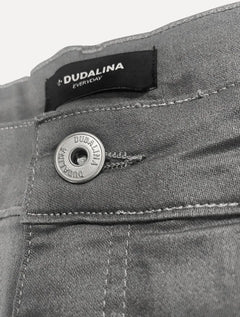 Calça Dudalina Jeans Masculina Slim Acetinada Cinza Médio