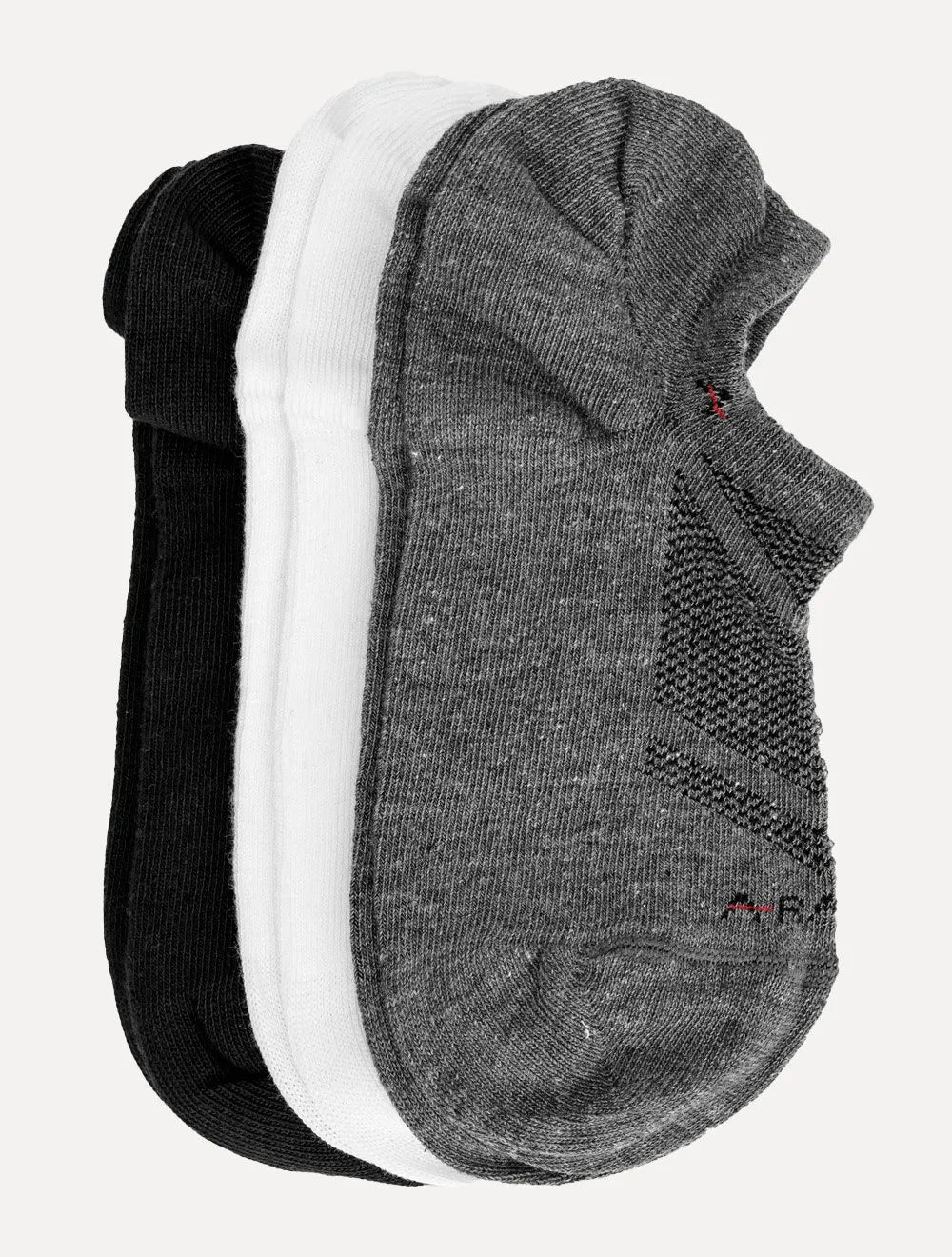 Meia Aramis Masculina Invisível Sport Branca Preta Grafite Mescla Kit 3 Pares