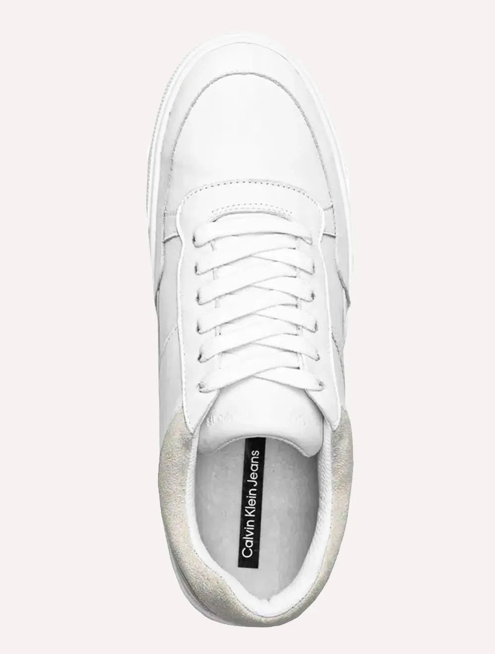 Tênis Calvin Klein Jeans Masculino Couro Sash Logo Basico Branco