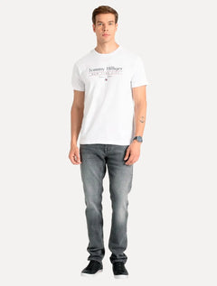 Camiseta Tommy Hilfiger Masculina Center Stack Branca