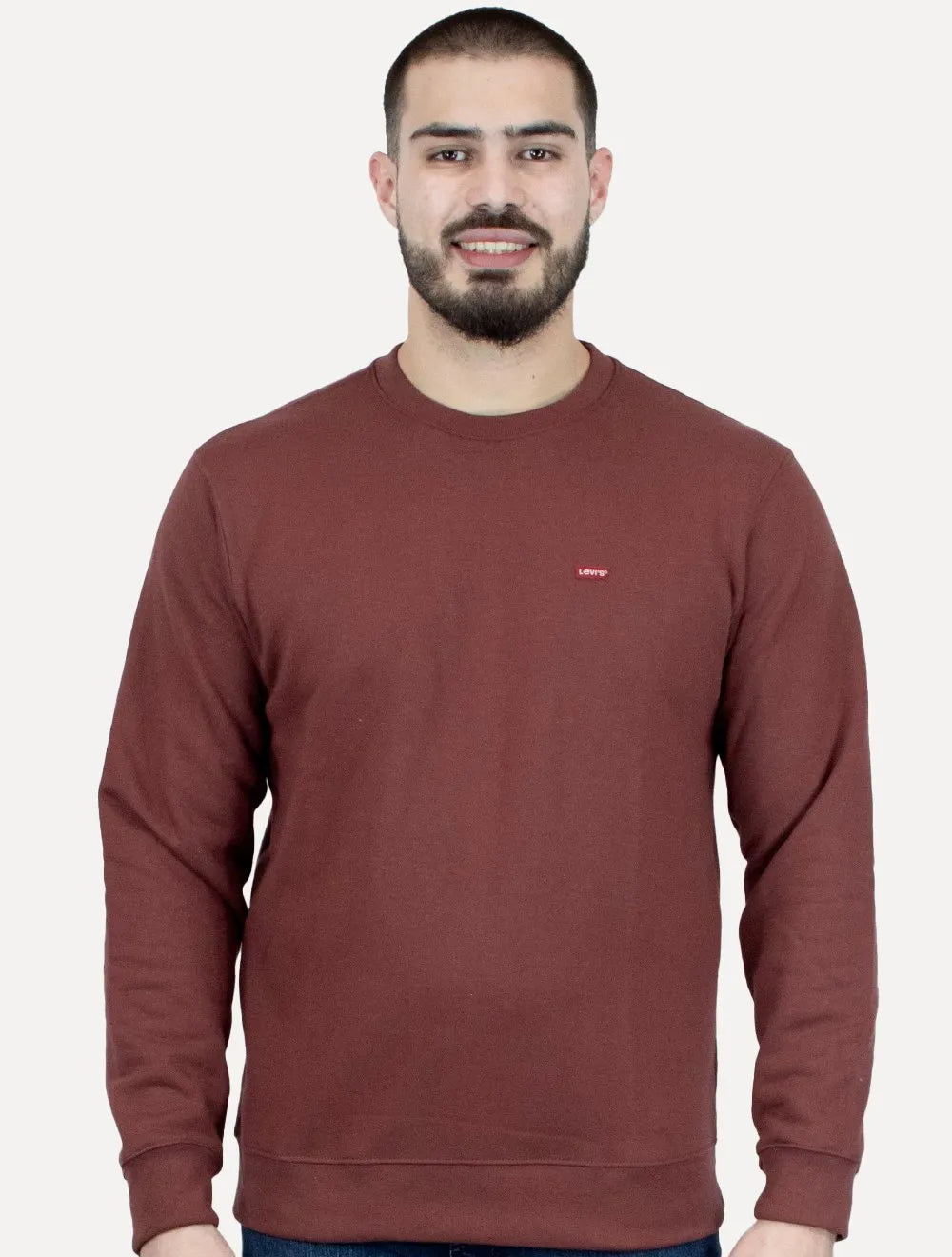 Moletom Levis Masculino Crewneck Original Batwing Bordô