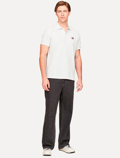 Polo Tommy Jeans Masculina Regular Flag Badge Branca