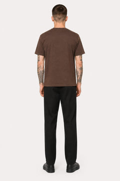 Camiseta Calvin Klein Masculina Meia Malha Basica CK Marrom