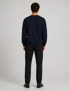 Moletom Ellus Masculino Crewneck Fleece New Future Azul Marinho
