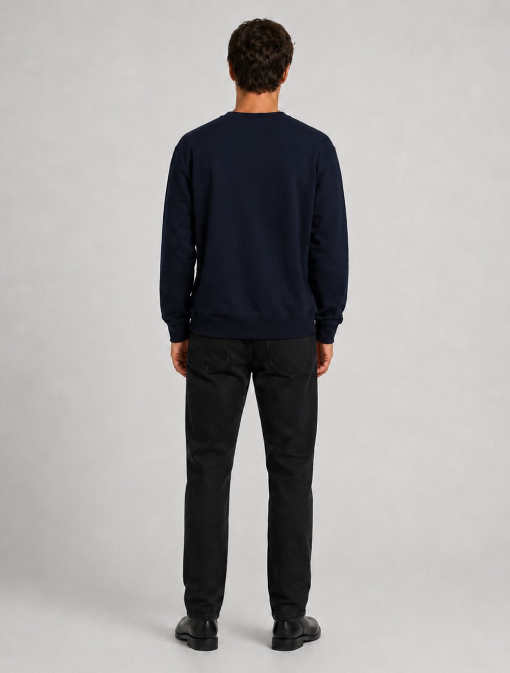 Moletom Ellus Masculino Crewneck Fleece New Future Azul Marinho