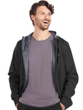 Jaqueta Aramis Masculina Nylon Dupla Face Hoodie Liquid Repeller Preta