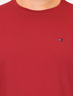 Camiseta Tommy Hilfiger Masculina Essential Cotton Vermelho Escuro