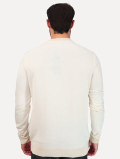 Suéter John John Masculino Regular Fit Tricot Smooth Areia