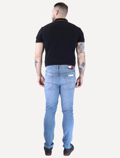 Calça Tommy Jeans Masculina Skinny Simon Denim Azul Claro