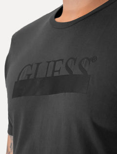 Camiseta Guess Masculina Rubber Logo Sash Chumbo