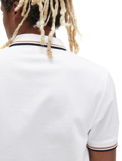 Polo Fred Perry Masculina Piquet Regular Brown Black Twin Tipped Off-White